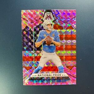 Jared Goff Pink Camo Prizm National Pride Insert 2024 Panini Mosaic